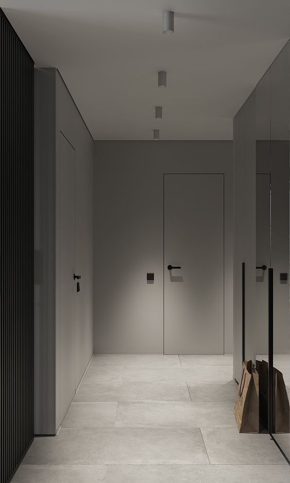 сірий колір в дизайні квартири - фото